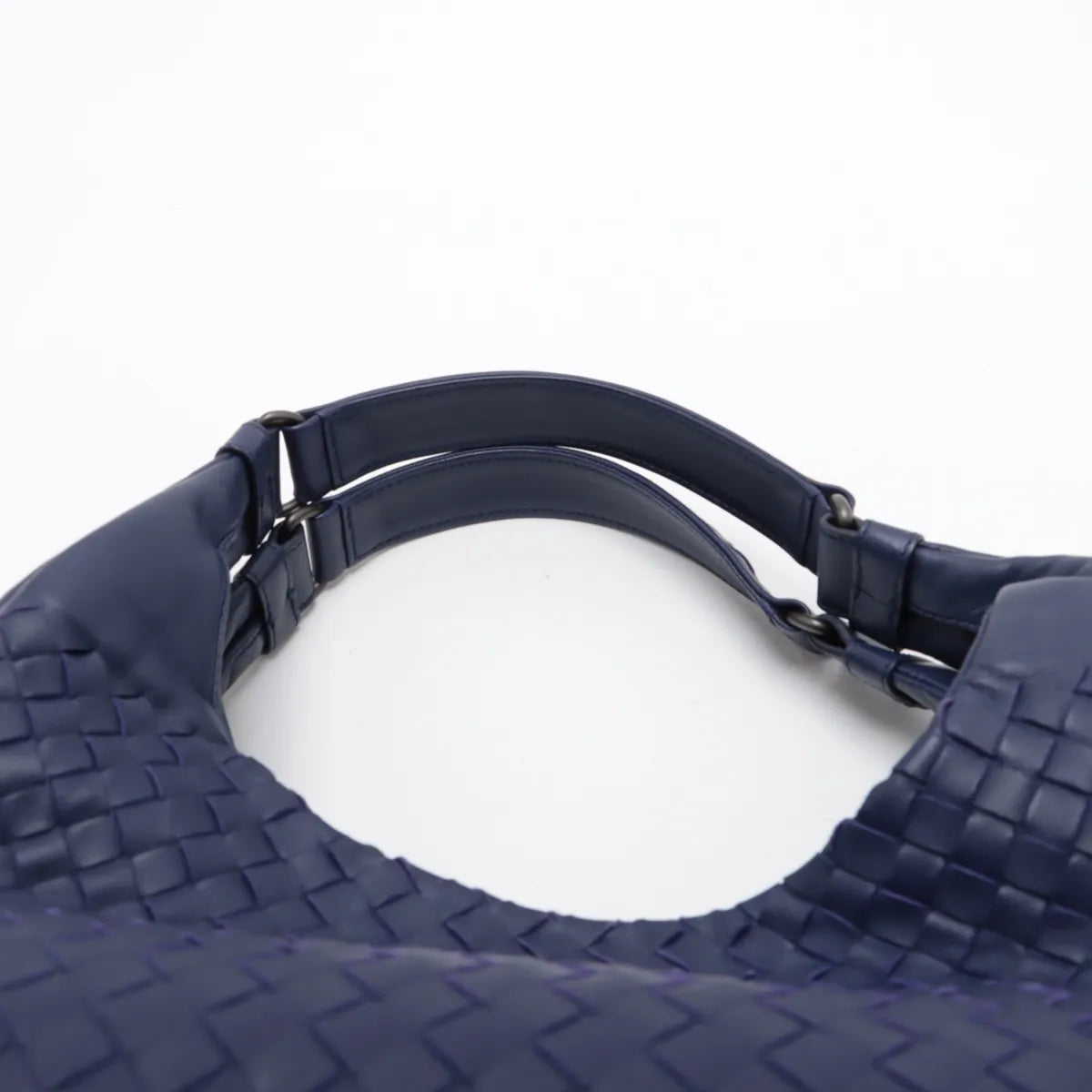 Bottega Veneta Intrecciato Campana Leather Handbag Purple