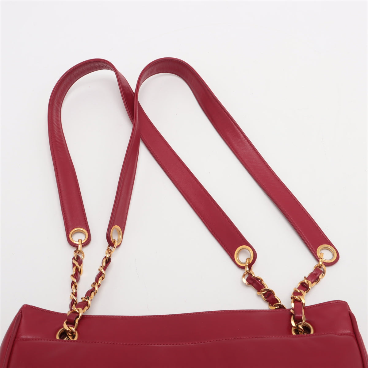 Chanel CC Logo Lambskin Chain Tote Bag Red * PREORDER *