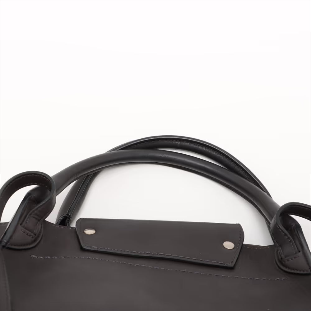 Celine Big Bag Small Leather Two-Way Handbag Dark Brown