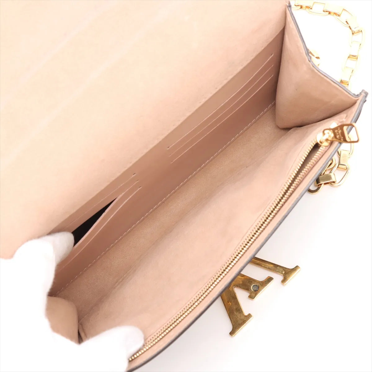 Louis Vuitton LV Logo Pochette Louise MM Black