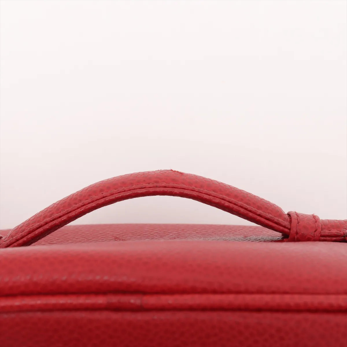 Chanel CC Logo Caviar Skin Vanity Bag Red