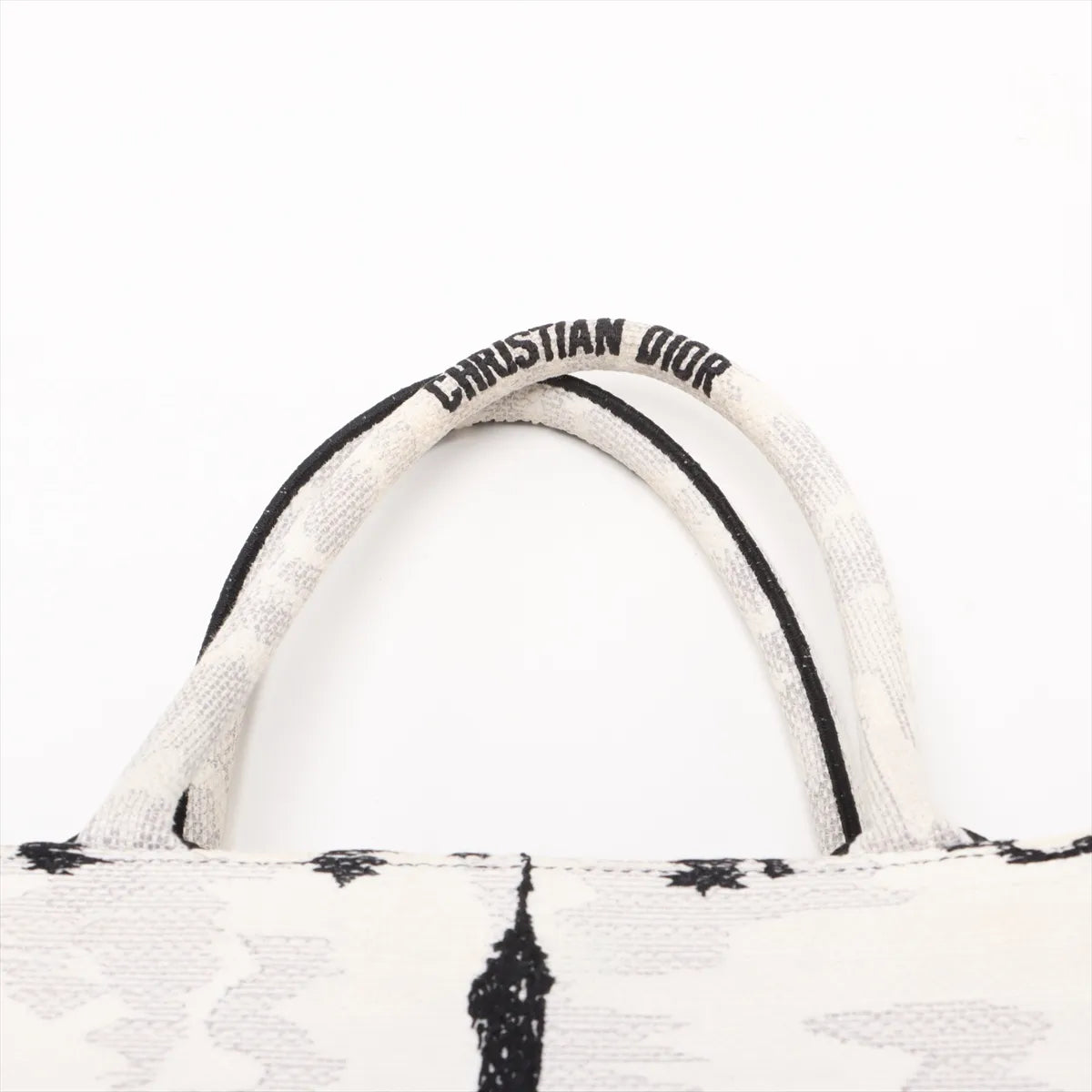 Christian Dior Paris Book Tote Medium Bag White x Black