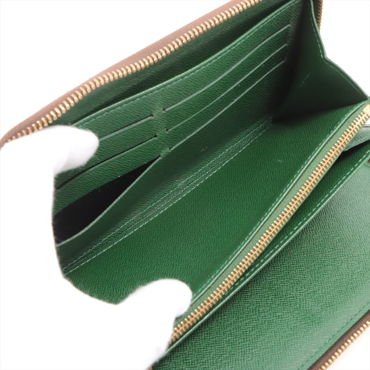 Louis Vuitton Monogram Groom Zippy Organizer Wallet Green