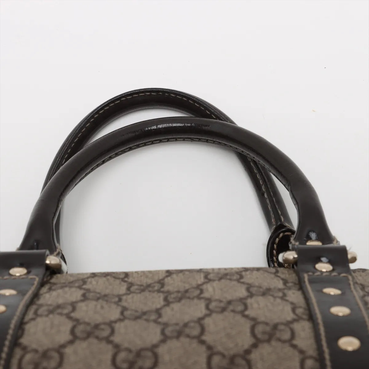 Gucci GG Supreme Canvas Heart Patches Boston Bag Beige x Brown