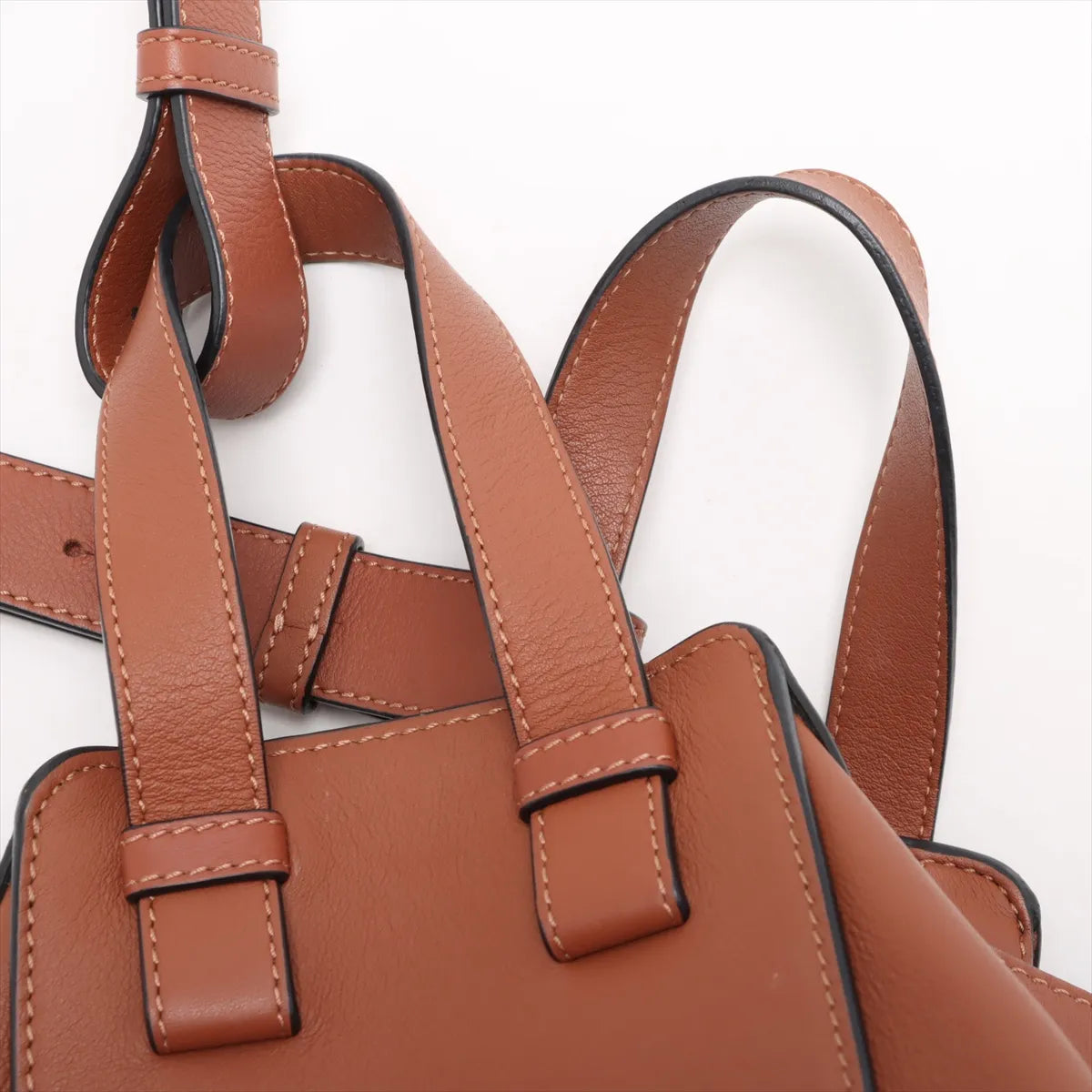 Loewe Hammock Small Leather Two-Way Handbag Brown