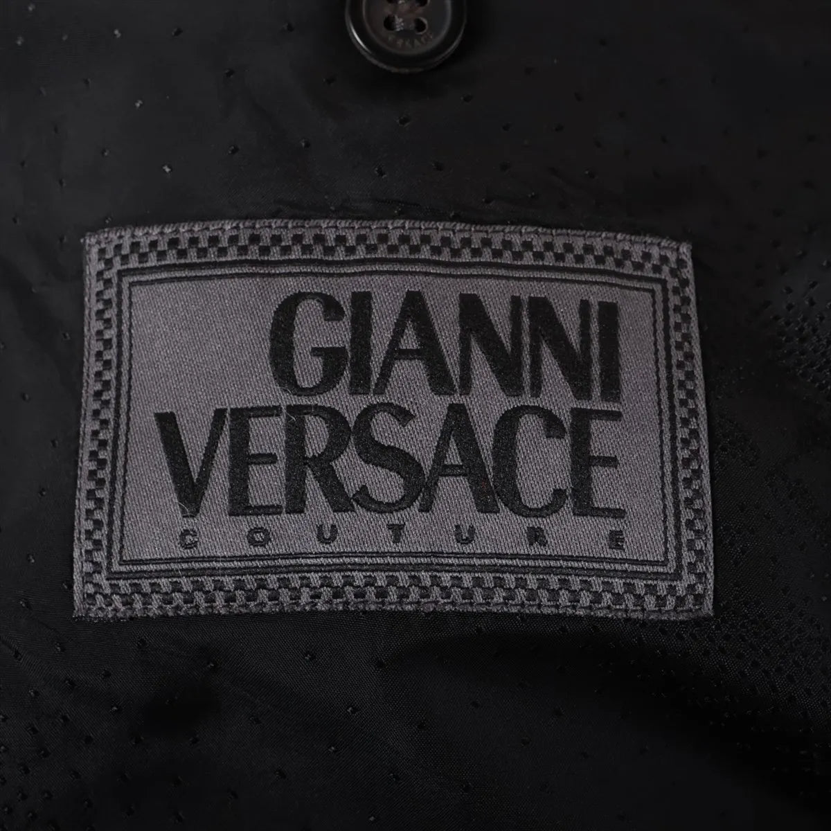 Gianni Versace Cashmere Chester Coat Black