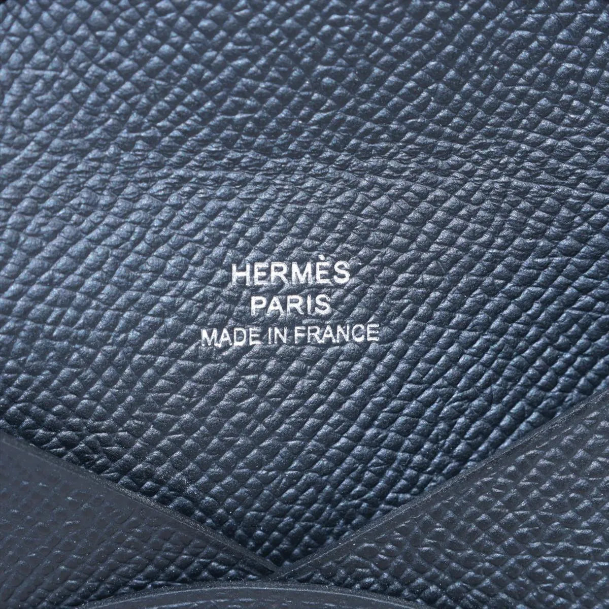 Hermès Calvi Veau Epsom Card Case Black