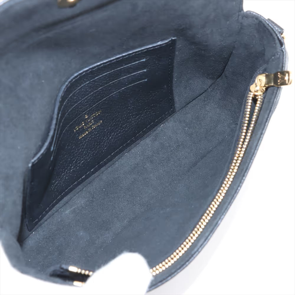 Louis Vuitton Monogram Empreinte Wallet on Chain Ivy Black
