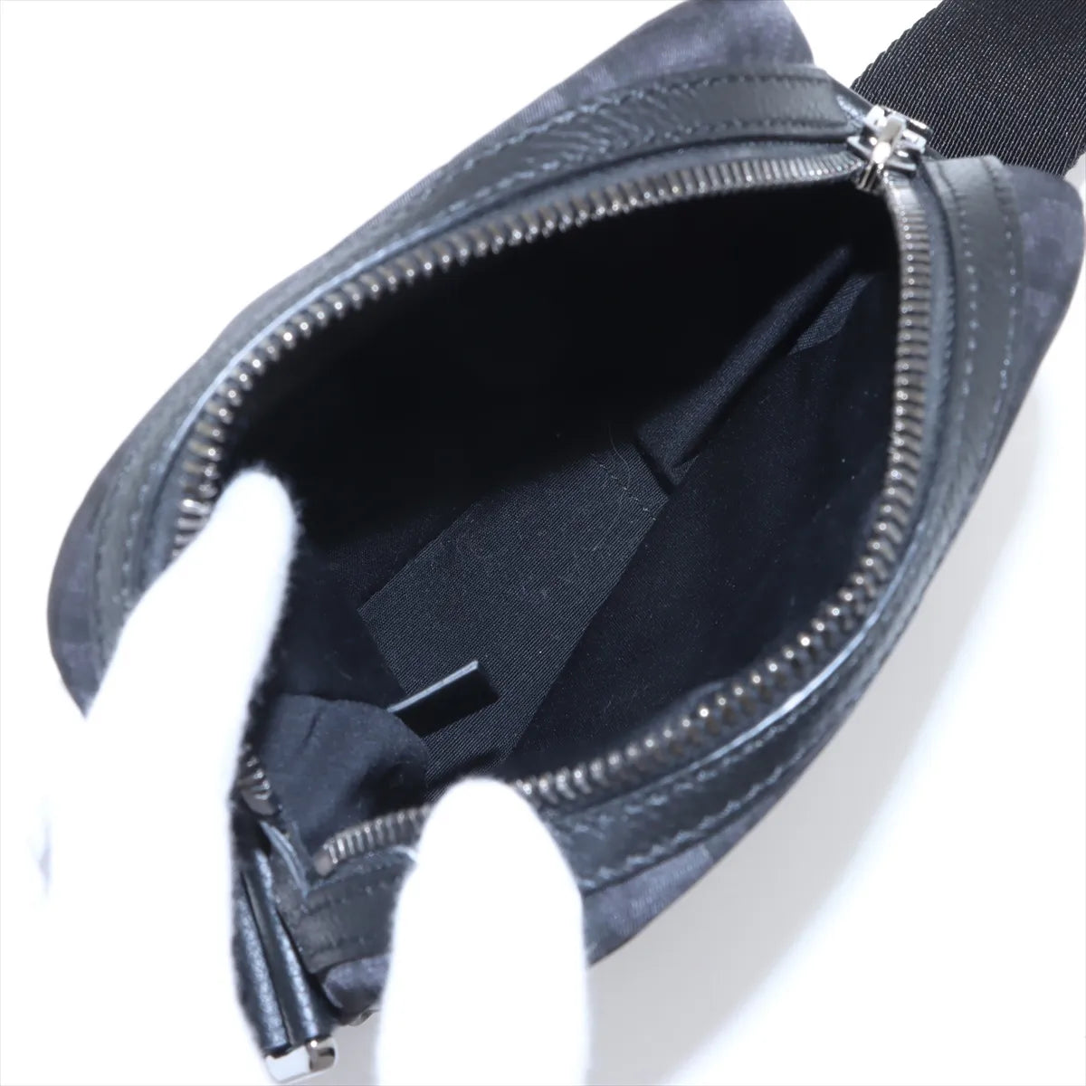 Dior Oblique Nylon Leather Shoulder Bag Black