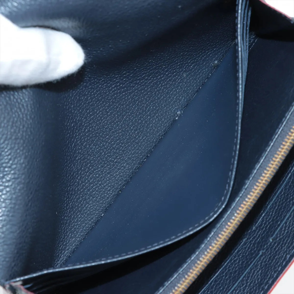 Louis Vuitton Monogram Empreinte Sarah Wallet Marine Rouge
