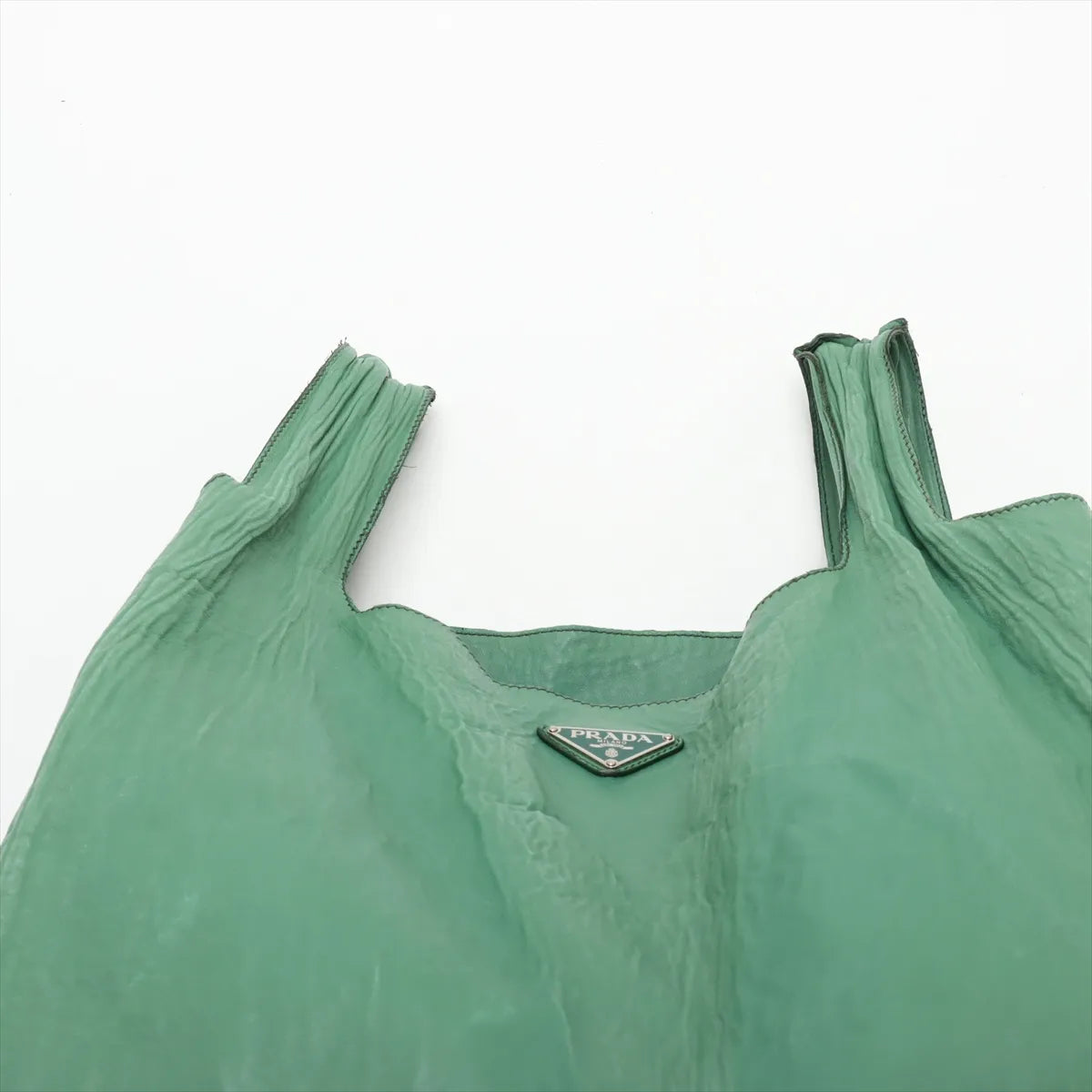 Prada Leather Tote Bag Green