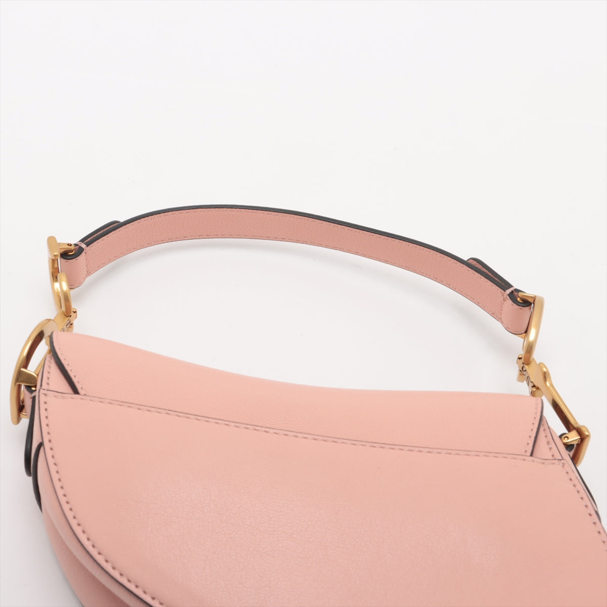 Christian Dior Leather Saddle Bag Salmon Pink