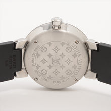 Load image into Gallery viewer, Louis Vuitton Tambour Slim Monogram Rubber Stainless Steel 28mm