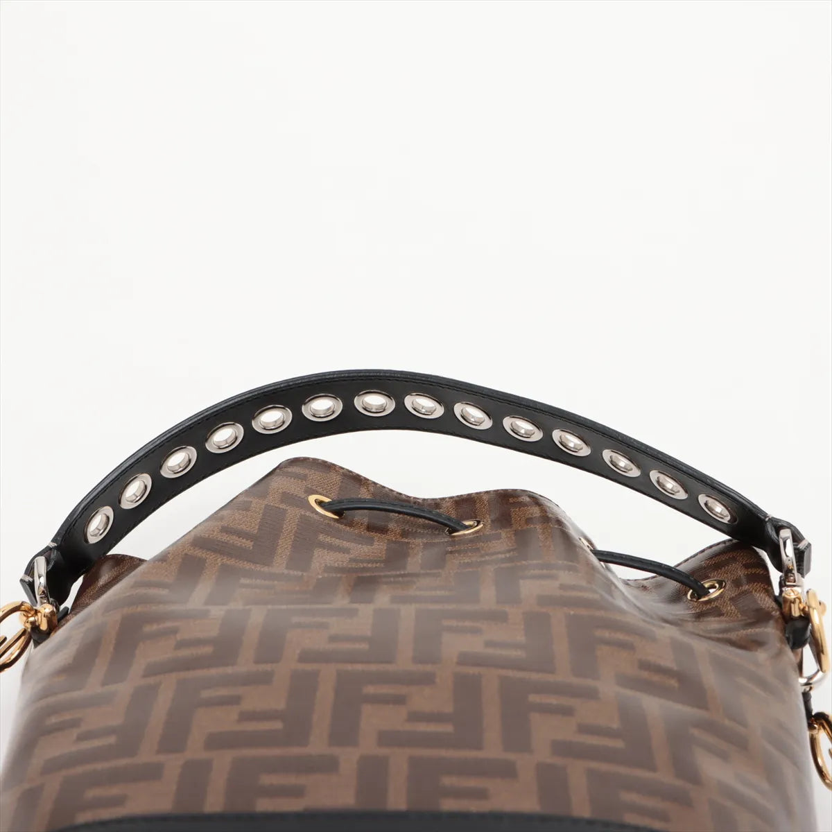 Fendi Zucca Mon Tresor Leather Two-Way Shoulder Bag Brown