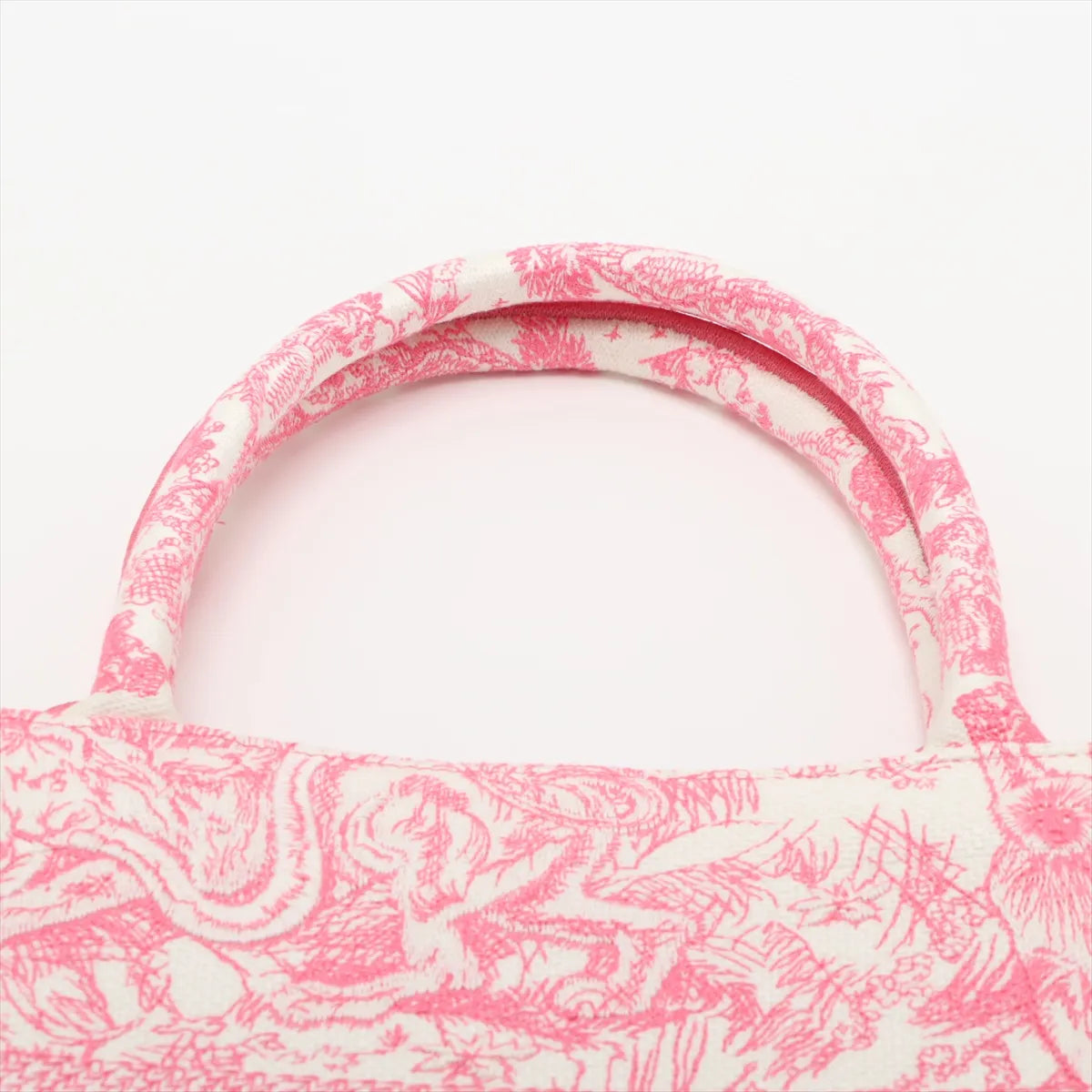 Christian Dior Toile De Jouy Embroidery Medium Book Tote Bag Pink