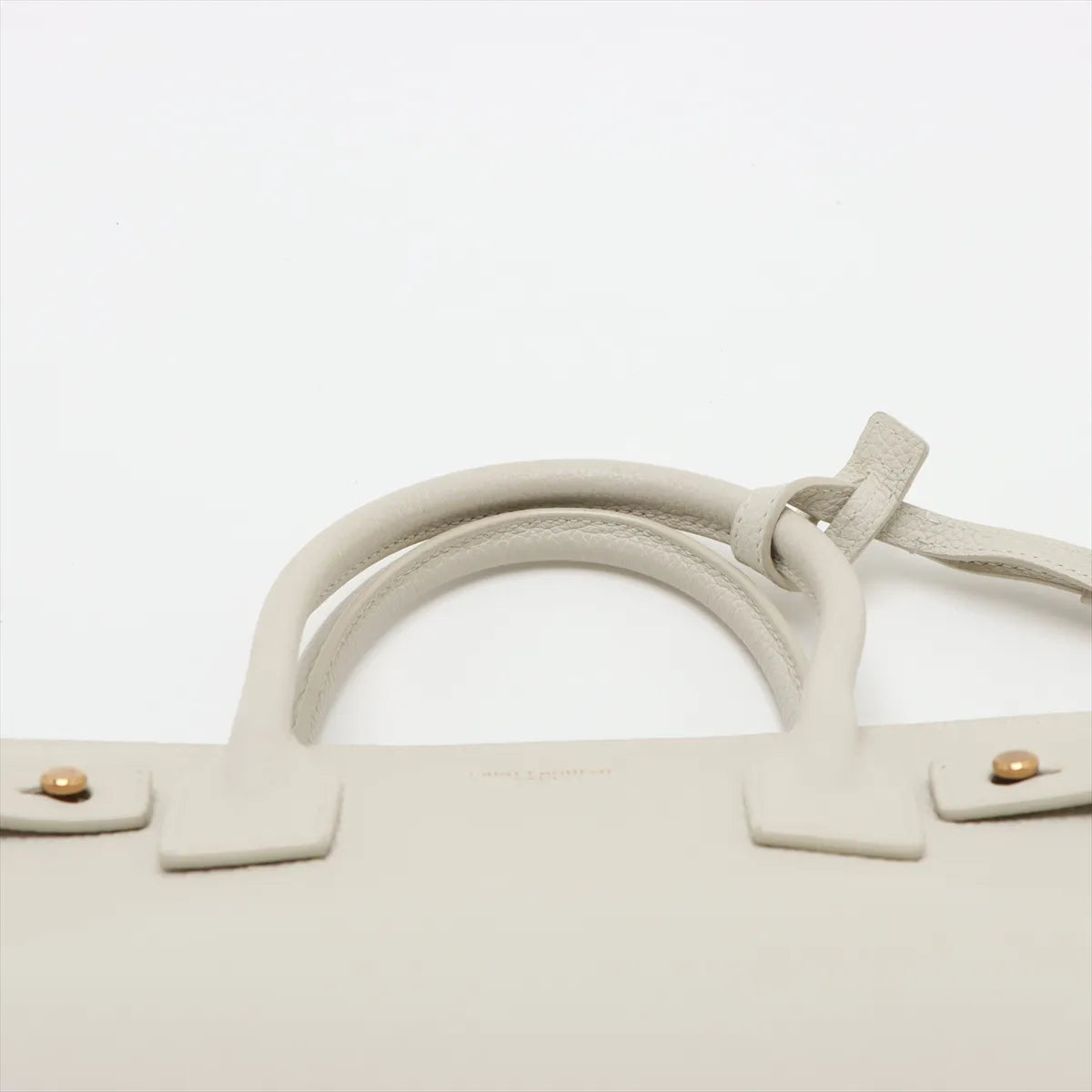 Saint Laurent Paris Sac de Jour Nano Leather Two-Way Handbag White