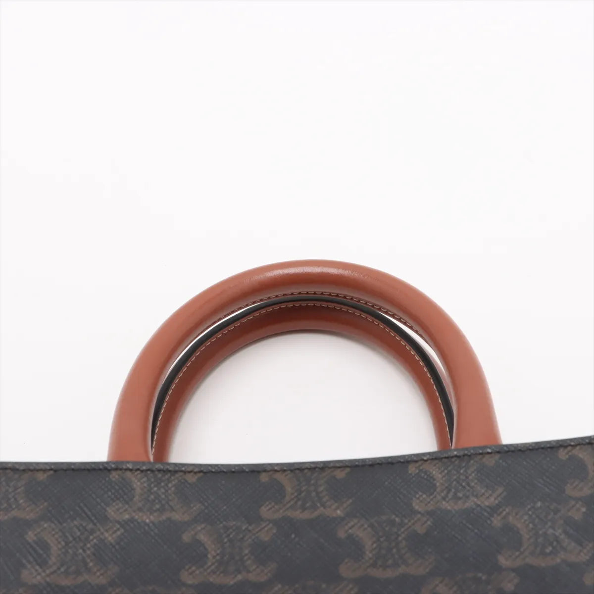 Celine Triomphe Mini Vertical Cabas Tote Bag Brown