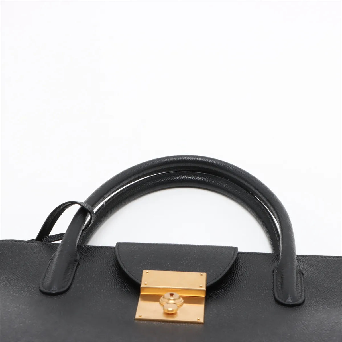 Thom Browne Leather Tote Bag Brown