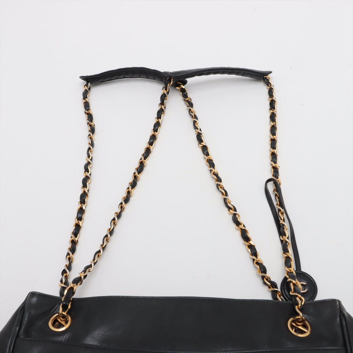 Chanel Matelasse Lambskin Chain Shoulder Bag Black