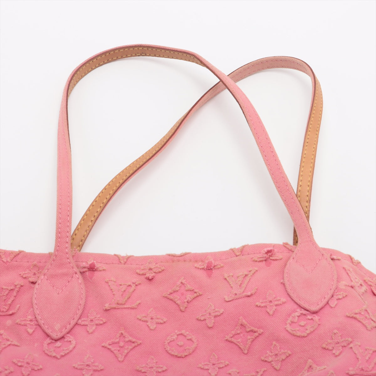 Louis Vuitton Monogram Pink Denim Applique Neverfull MM