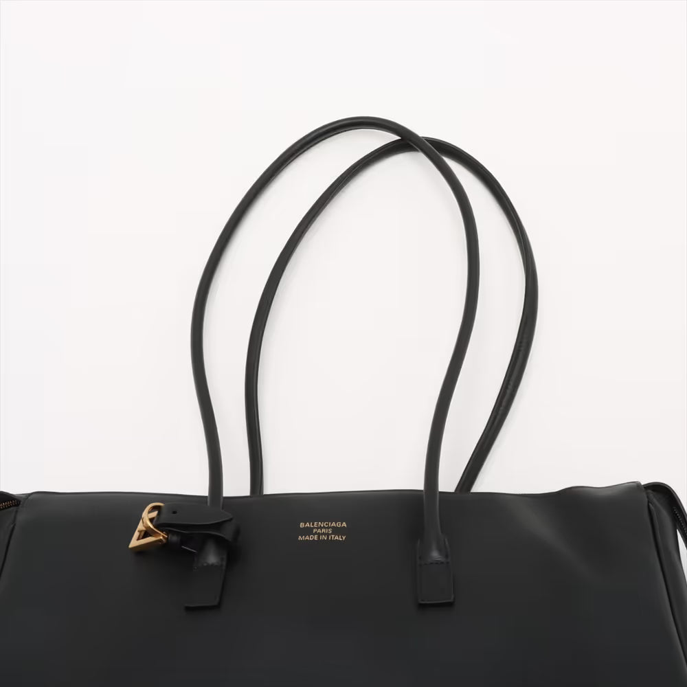 Balenciaga Bel Air Leather Shoulder Bag Black