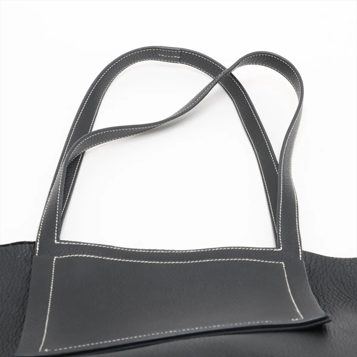 Hermes Hippo Serie 46 Taurillon Clemence Tote Bag Black