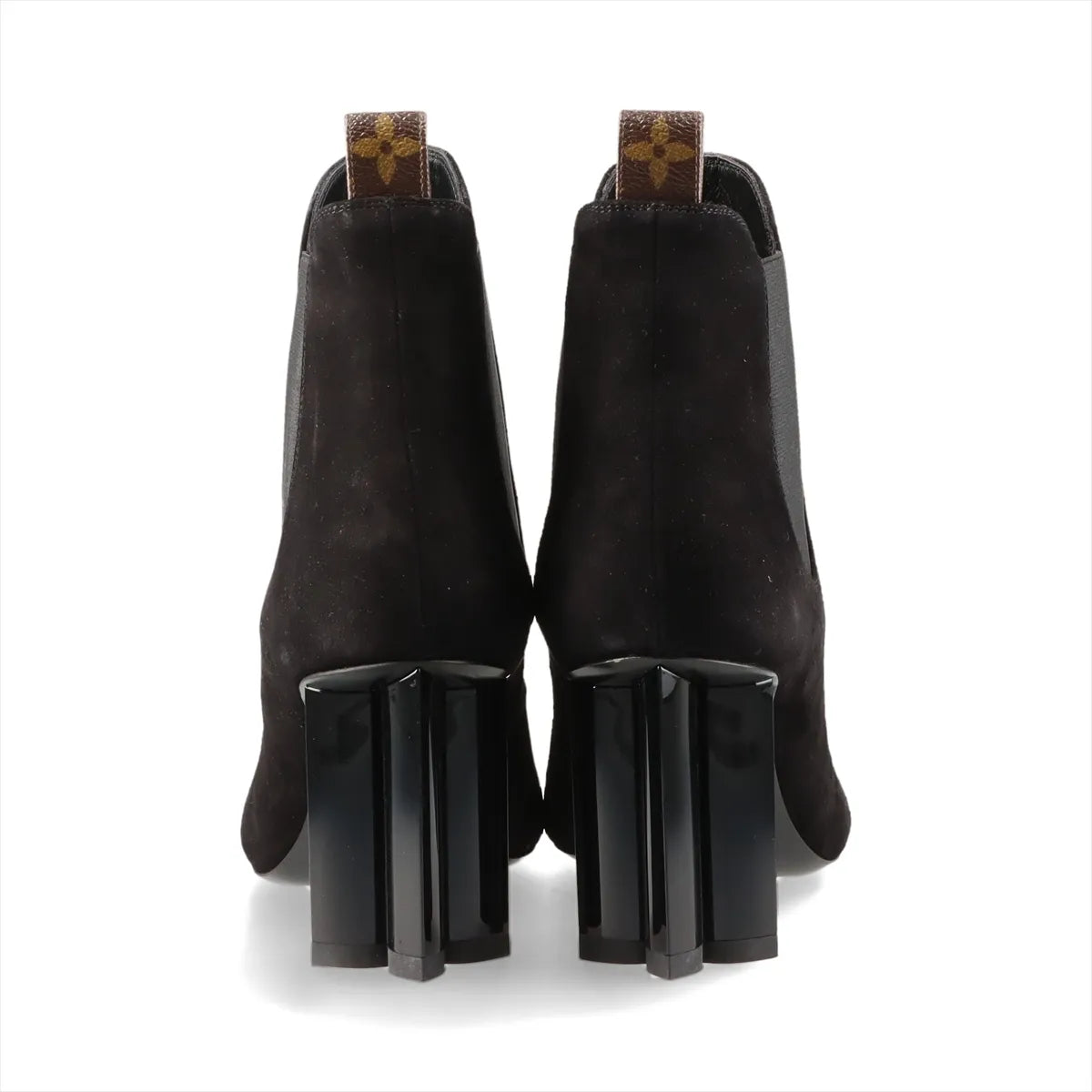 Louis Vuitton Monogram Suede Short Boots Black