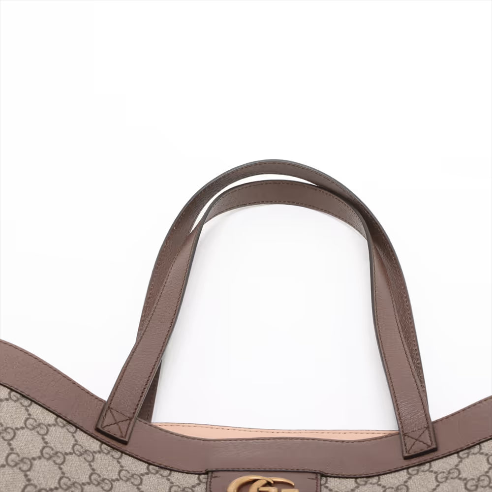Gucci GG Supreme Ophidia Tote Bag Brown