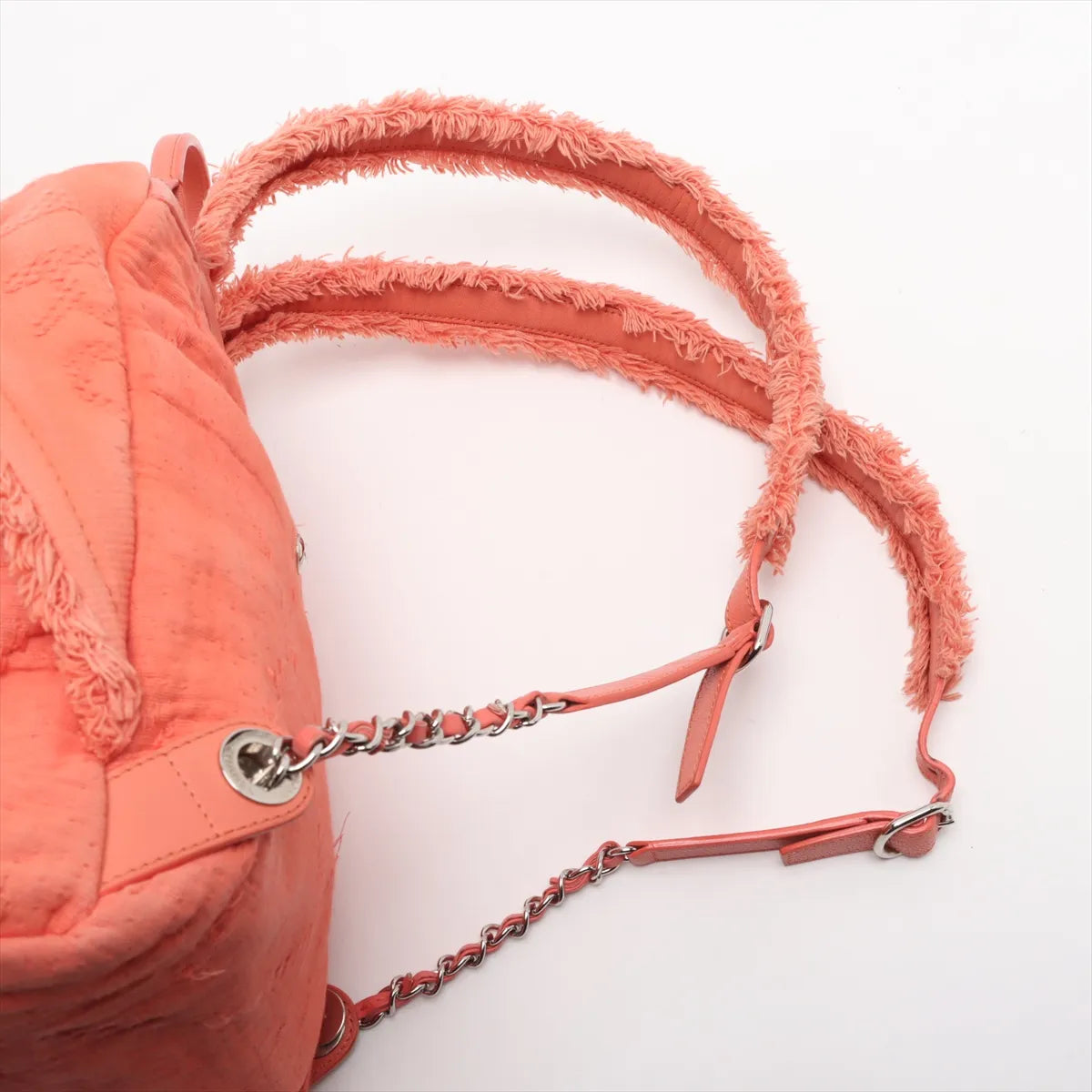 Chanel CC Logo Chain Backpack Orange