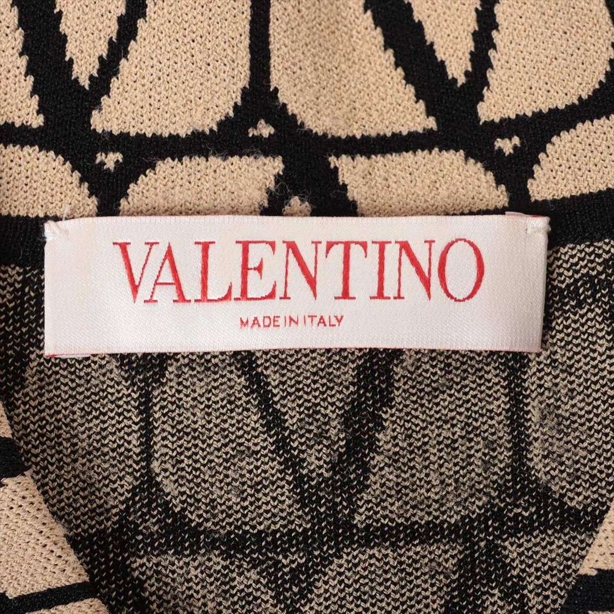 Valentino Rayon Knit Mini Dress Beige