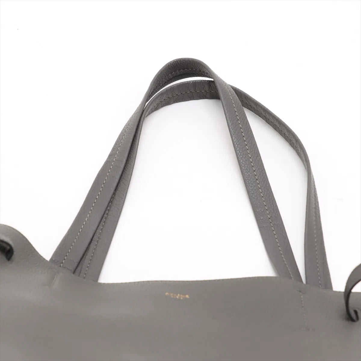 Celine Cabas Phantom Small Leather Tote Bag Gray