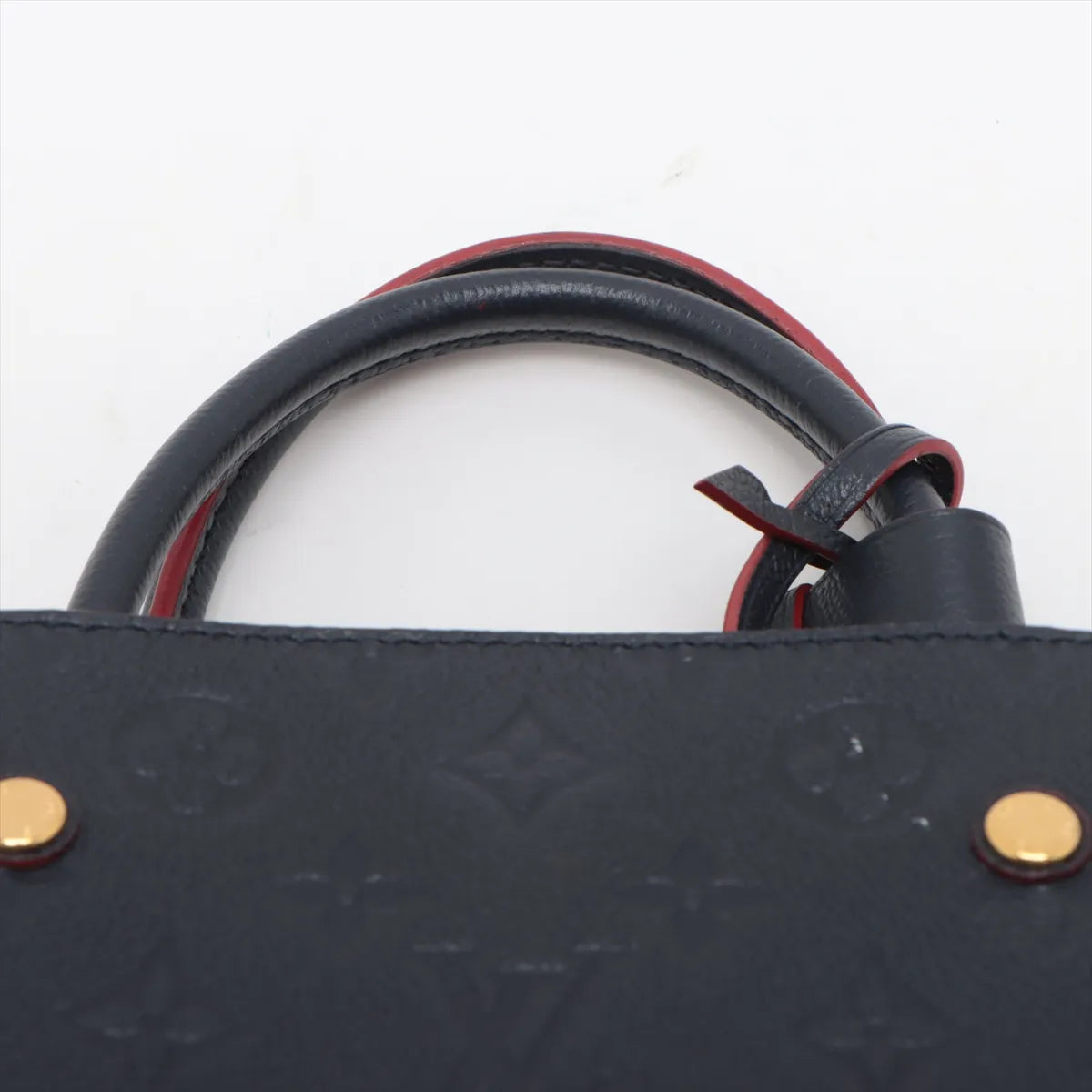 Louis Vuitton Monogram Empreinte Montaigne BB Marine Rouge