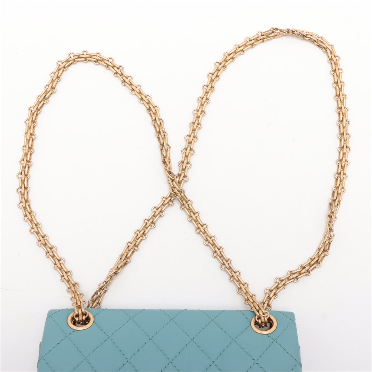 Chanel Matelasse 2.55 Mini Leather Single Flap Double Chain Bag Blue * PREORDER *