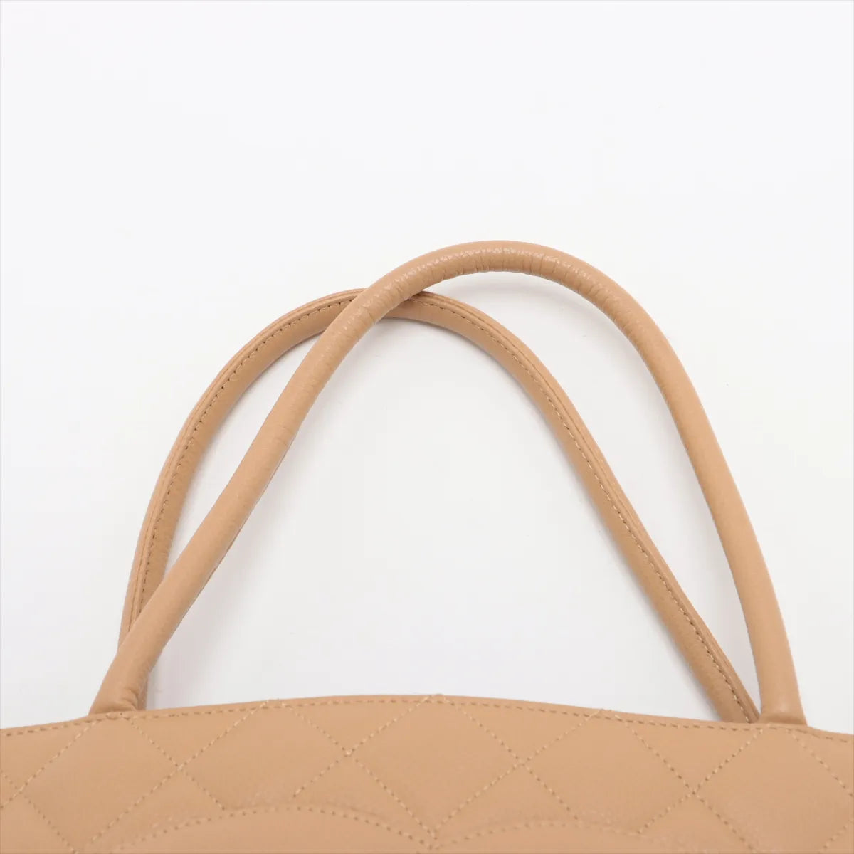 Chanel CC Logo Re-release Caviar Skin Tote Bag Beige