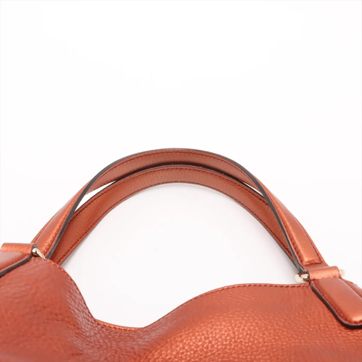 Gucci Soho Pebbled Leather Tote Bag Rust