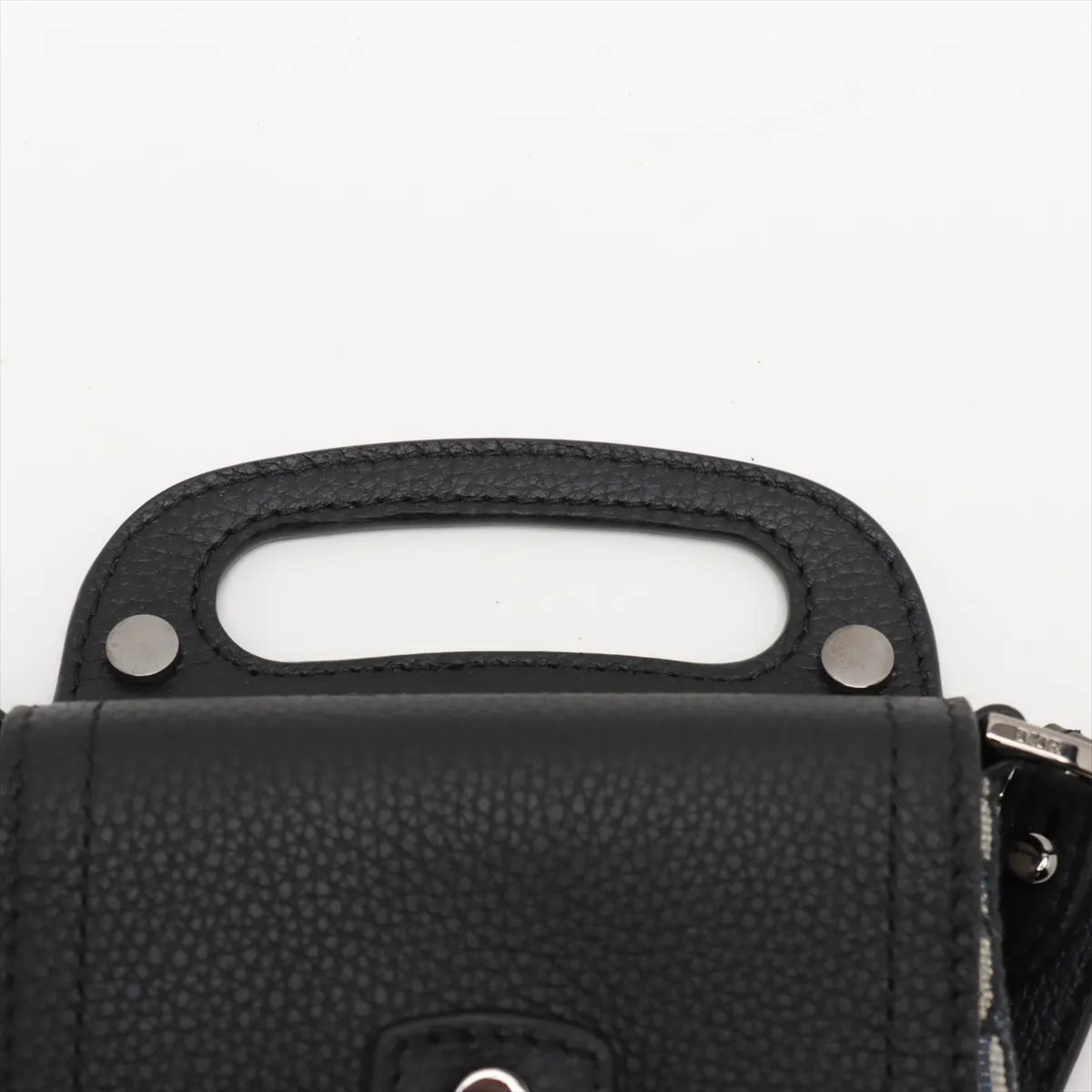 Dior Oblique Saddle Vertical Pouch Bag Navy Blue x Black