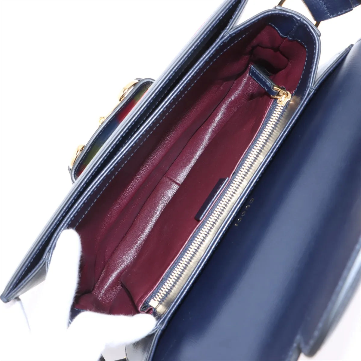 Gucci Horsebit 1955 Baiadera Velour Shoulder Bag Multicolor