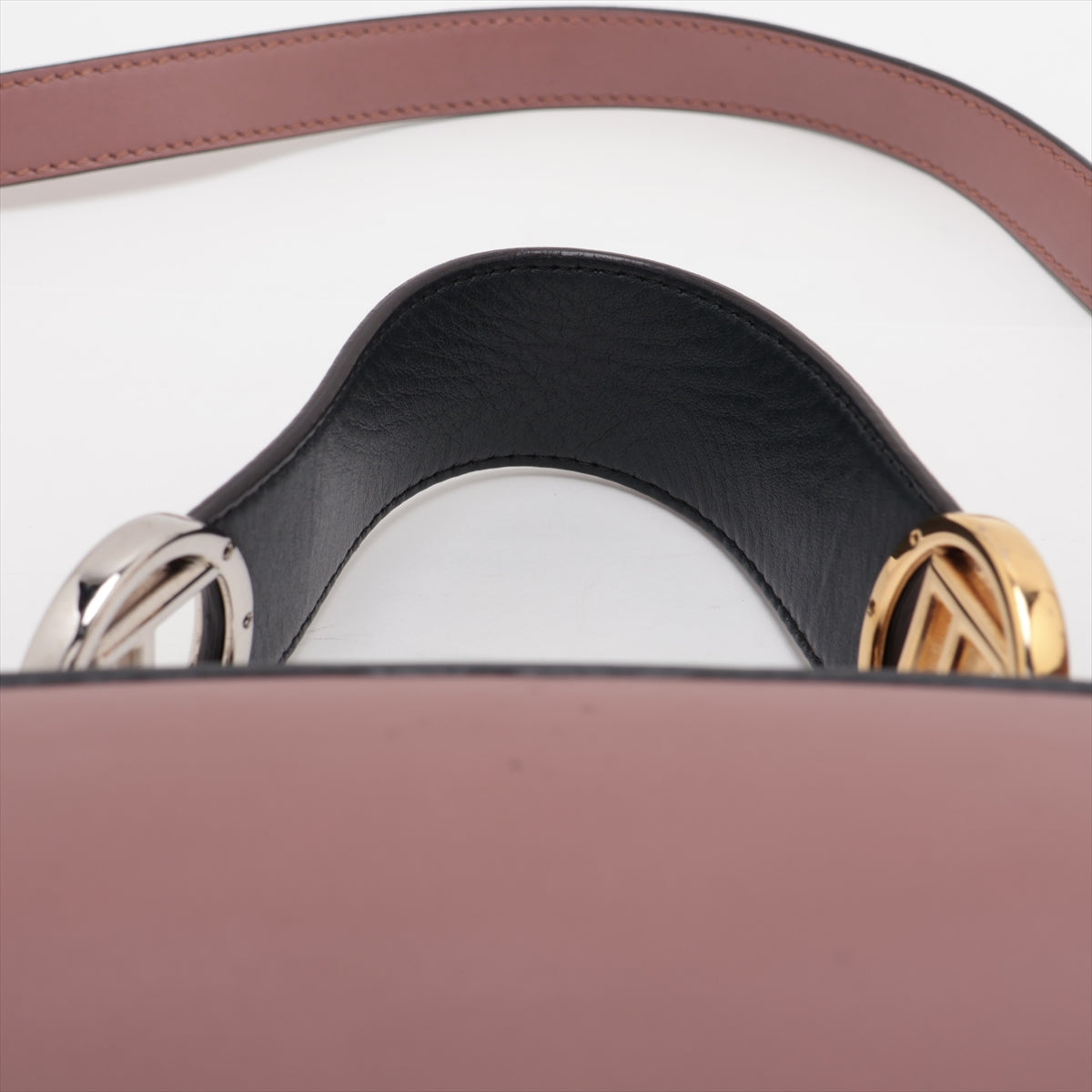 Fendi Runaway Leather Two-Way Handbag Pink