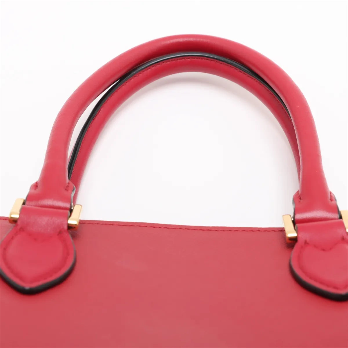 Prada Saffiano Leather Two-Way Handbag Red