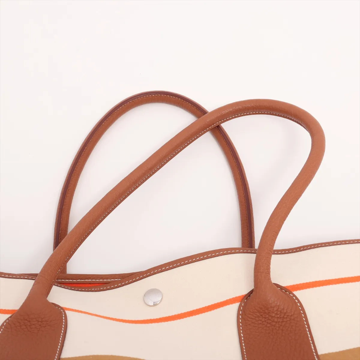 Hermès Garden Party TGM Tote Bag Beige x Red x Orange