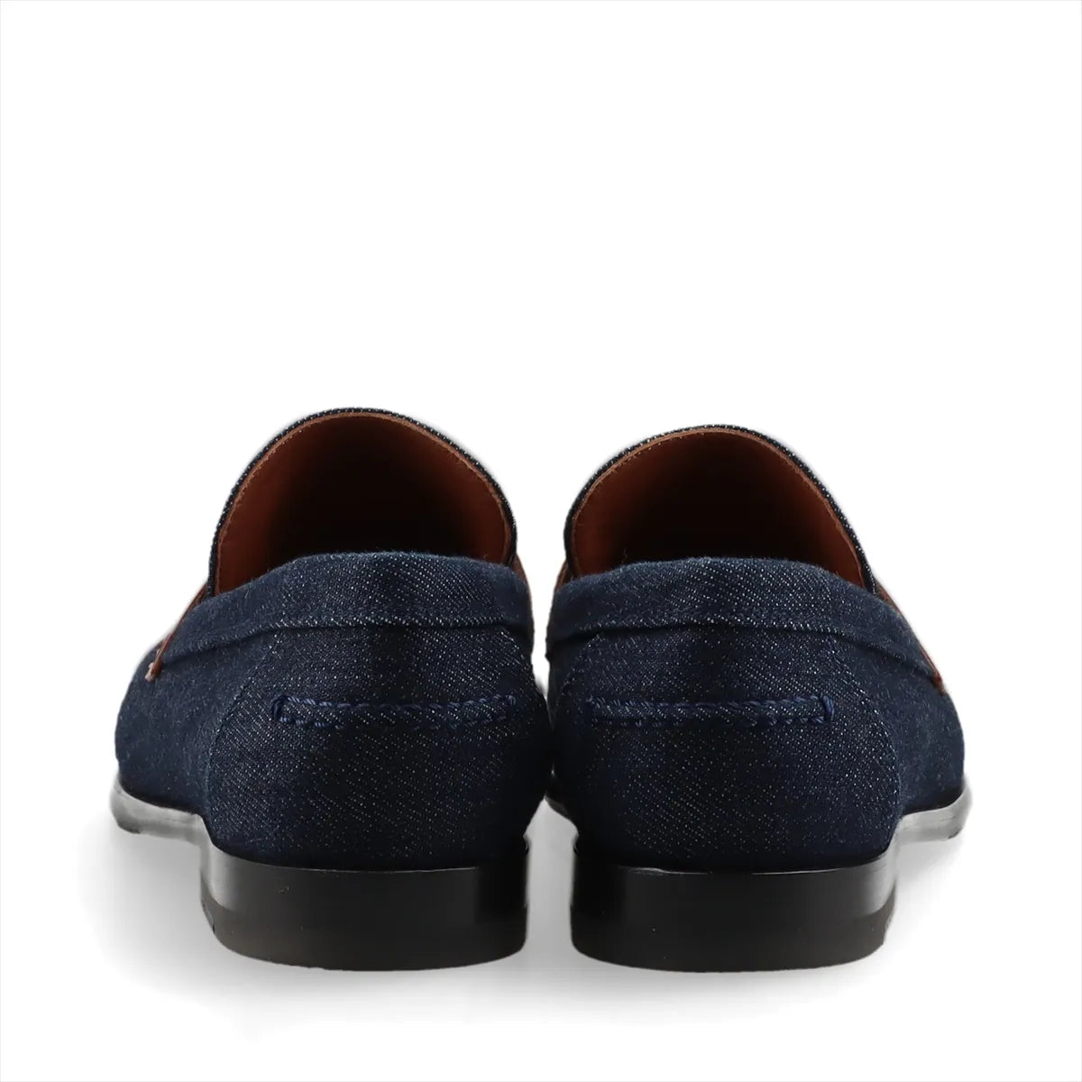 Hermès Kelly Denim Leather Loafer Navy x Brown