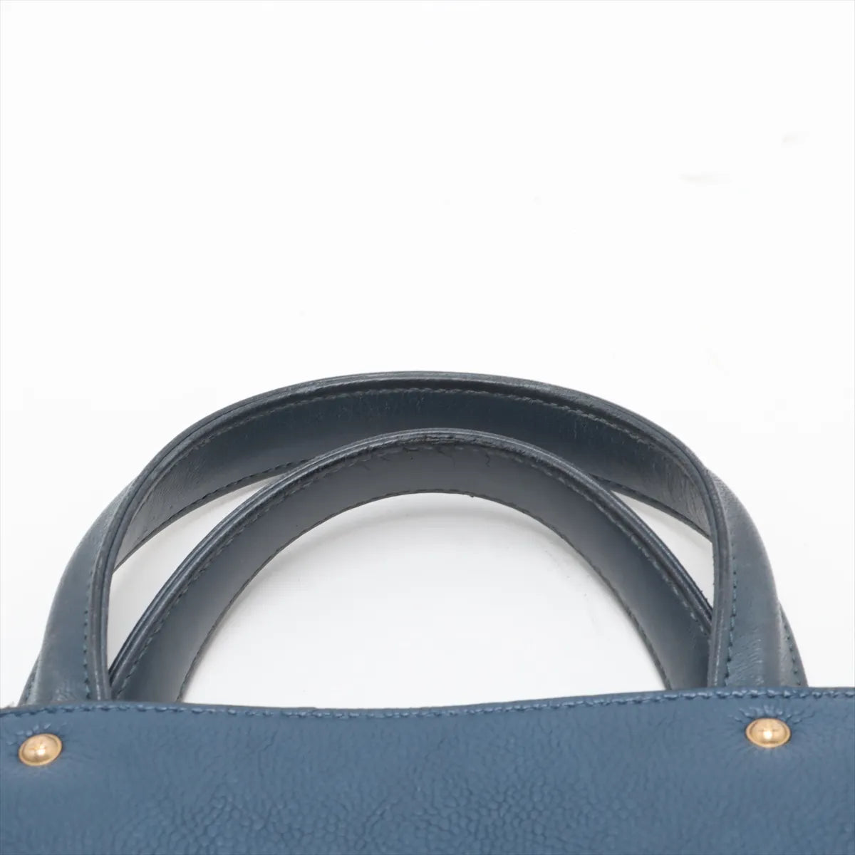Chanel CC Logo Caviar Skin Two-Way Handbag Blue