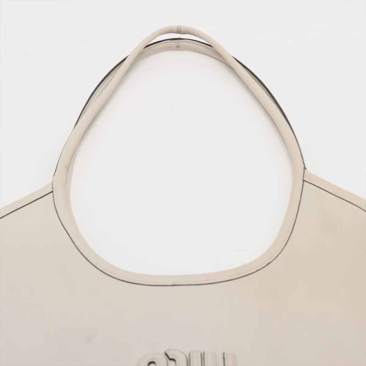 Miu Miu Ivy Leather Tote Bag White
