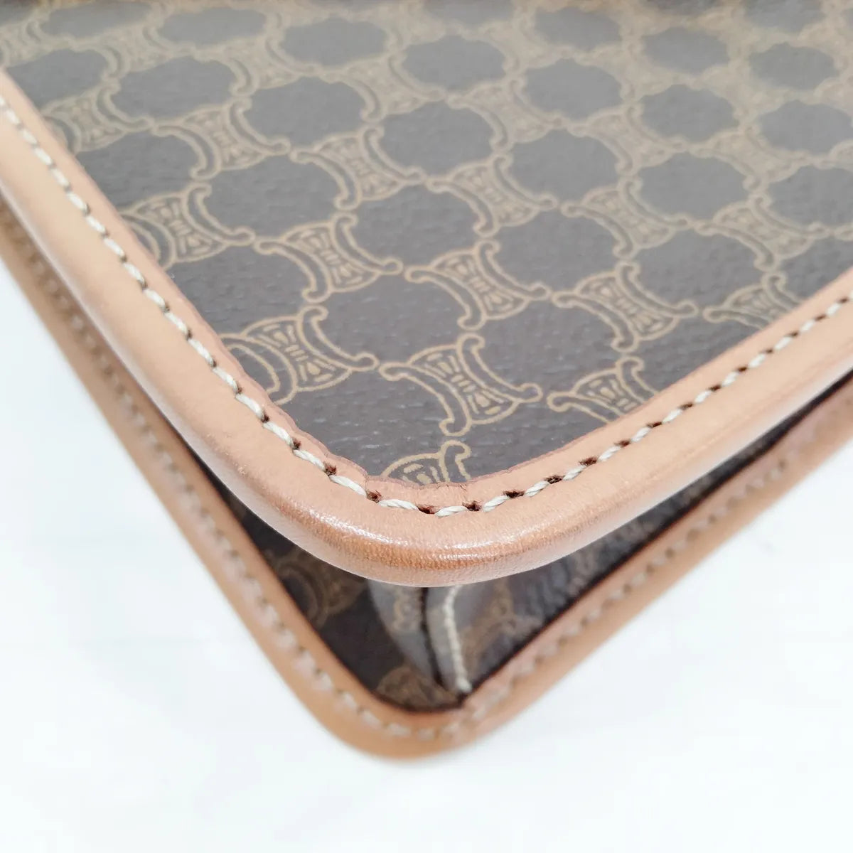 Celine Macadam Triomphe Shoulder Bag Brown