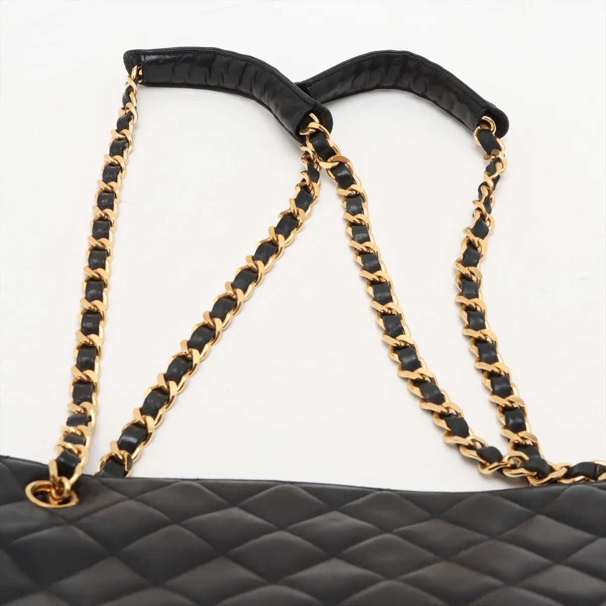 Chanel Matelasse Lambskin Chain Tote Bag Black