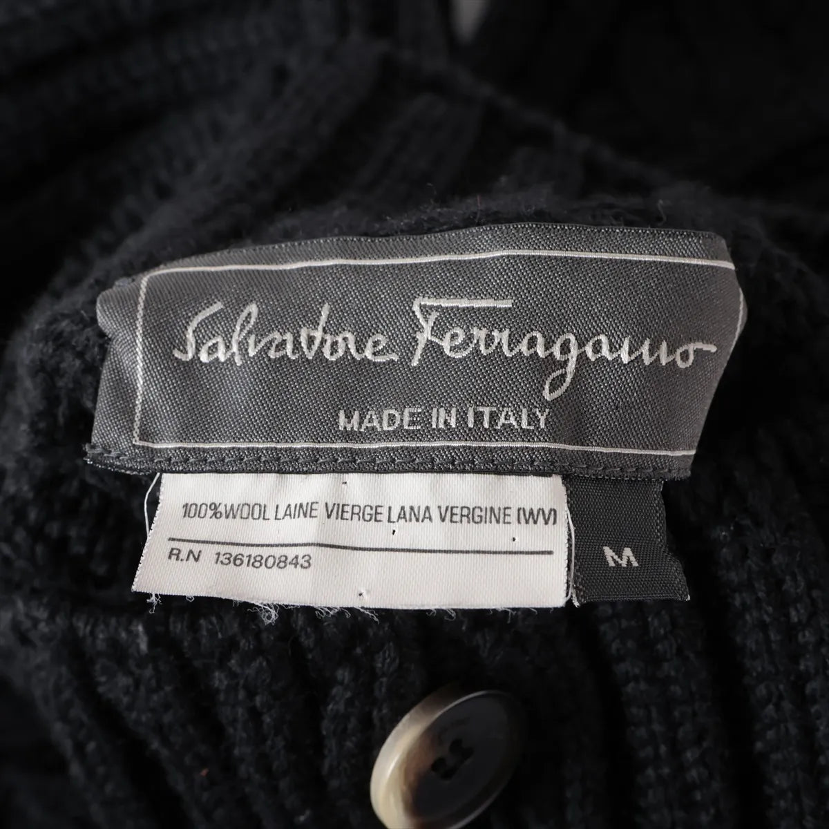 Ferragamo Wool Knit Turtle Neck Black