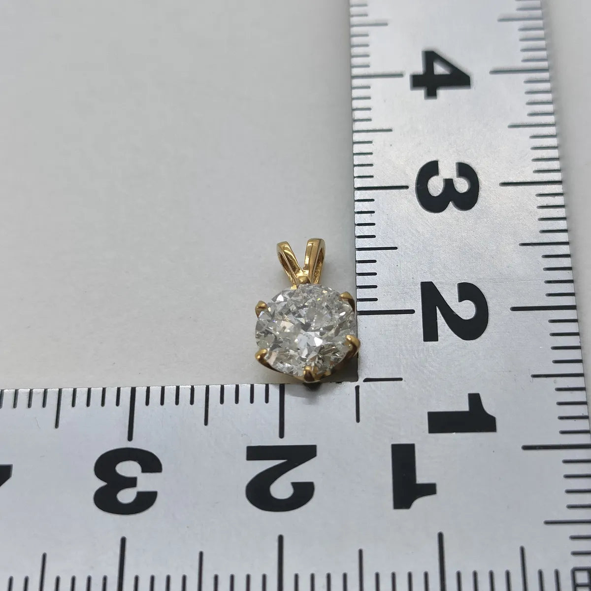 Diamond Pendant Necklace 1.214ct Gold