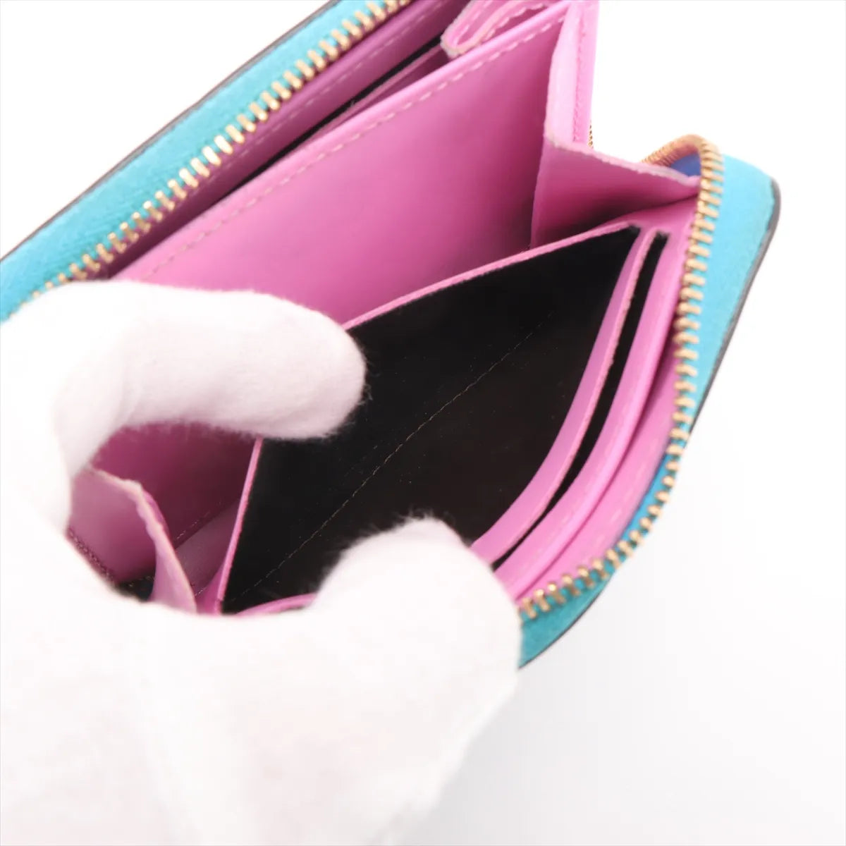 Louis Vuitton Vernis Zippy Coin Purse Baby Blue Neon