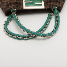 Load image into Gallery viewer, Top Fendi Zucca Canvas Handbag Brown and Green