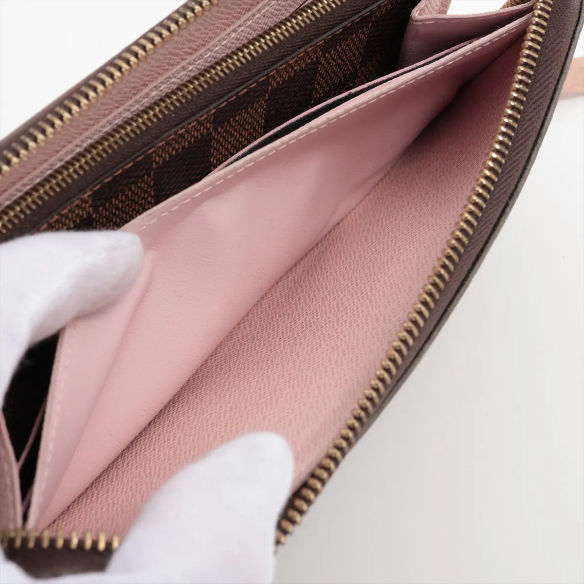 Louis Vuitton Monogram Clemence Zippy Wallet Rose Ballerine